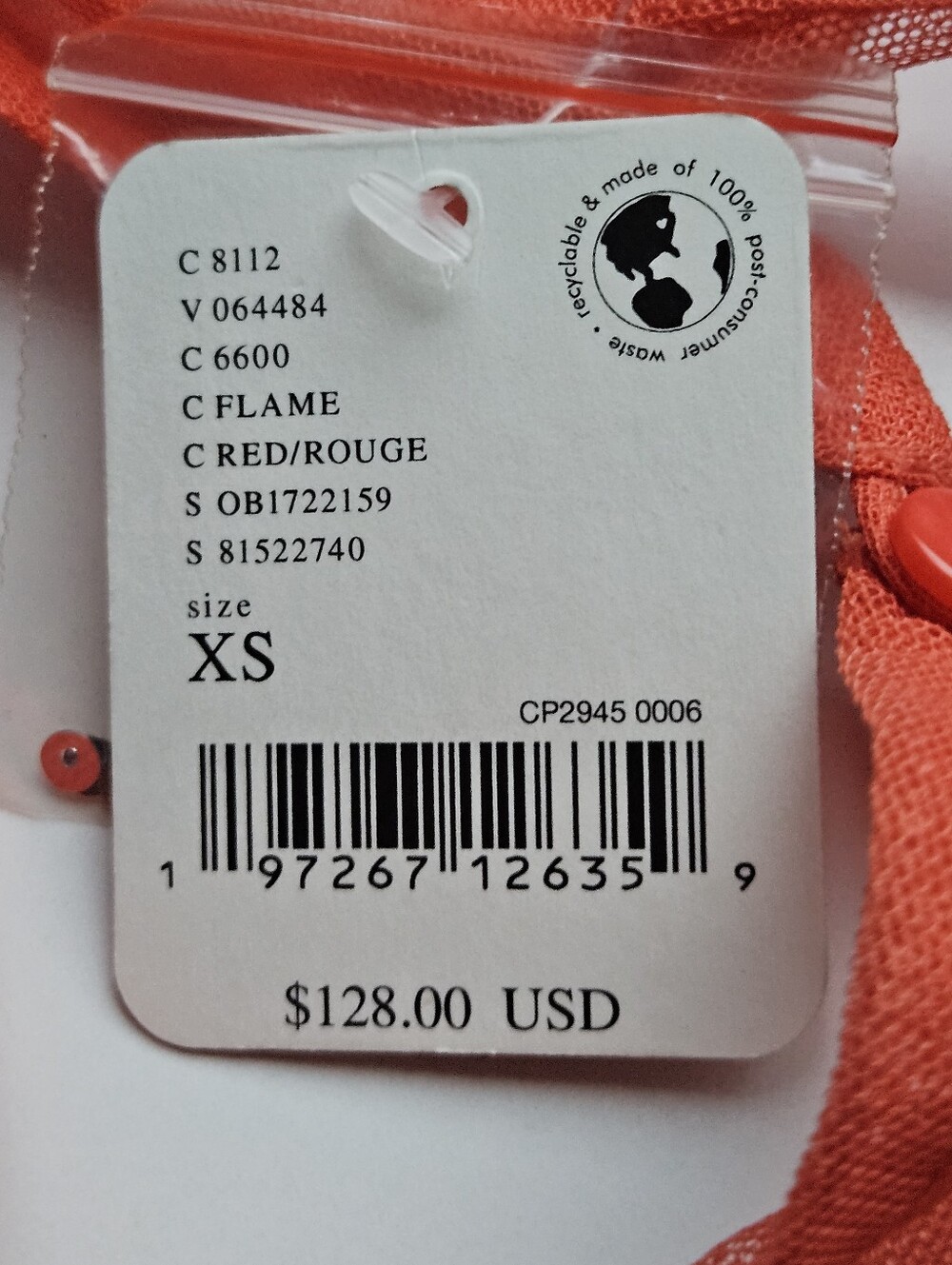 Nwt Free People Tulsa Flame Red Mesh Swing Tank - Picture 12 of 13